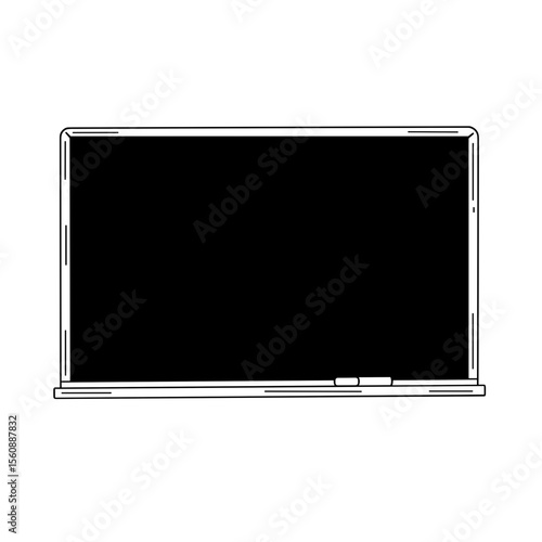 Blackboard with empty surface in classroom for education purposes  