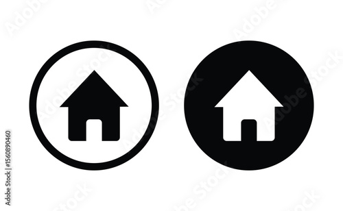 Home Button House Icon Navigation Vector for Mobile UI