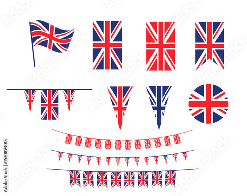 British flag design set