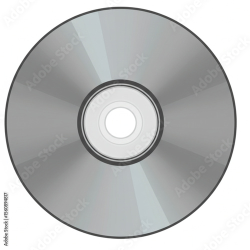 Shiny disc graphic with smooth gradient, compact disc shape is ideal for multimedia, storage or technology related designs with a modern feel.