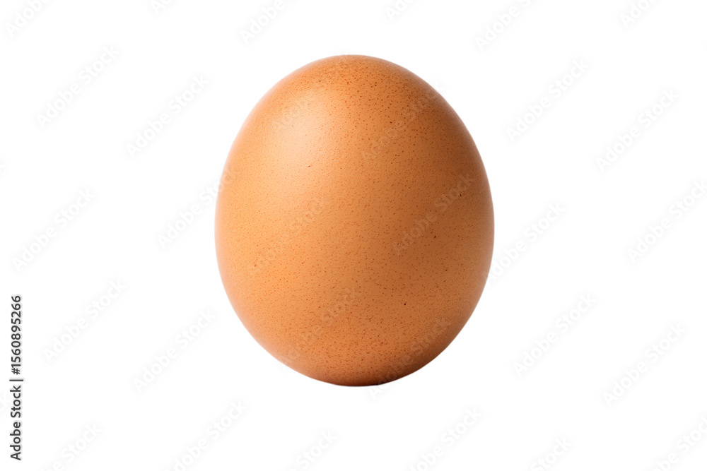 High-Resolution Image of a Single Brown Chicken Egg Isolated on White Background High-Resolution Image of a Single Brown Chicken Egg Isolated on White Background