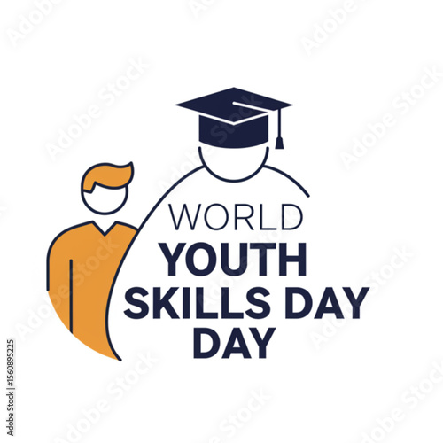 Celebrate World Youth Skills Day with this modern design, perfect for posters, banners, and educational resources highlighting youth empowerment.