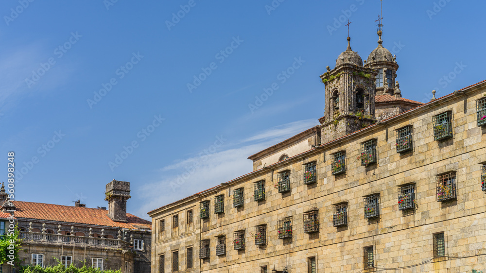 Fototapeta premium Quintana de Mortos Square in Santiago de Compostela in Coruna, Galicia.