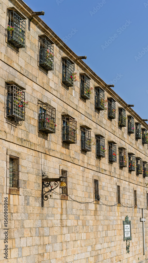 Obraz premium Quintana de Mortos Square in Santiago de Compostela in Coruna, Galicia.