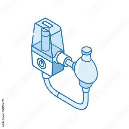  Manual resuscitator for emergency breathing.
