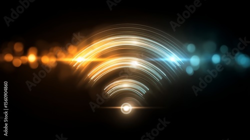 Vibrant Digital Connection Symbol for Reliable Internet Network