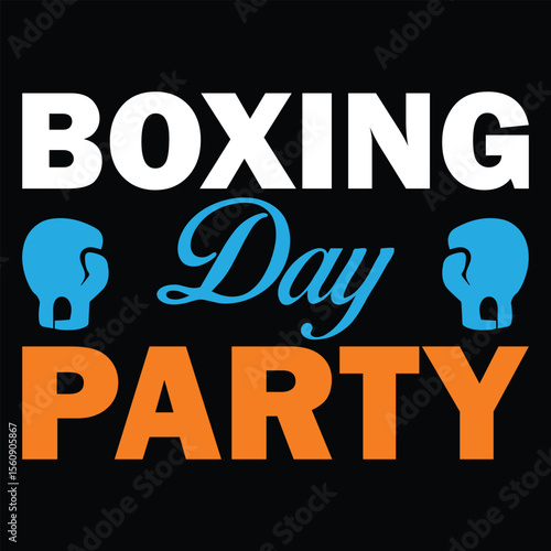Boxing Day Party. T-shirt Design. Vector Illustration.