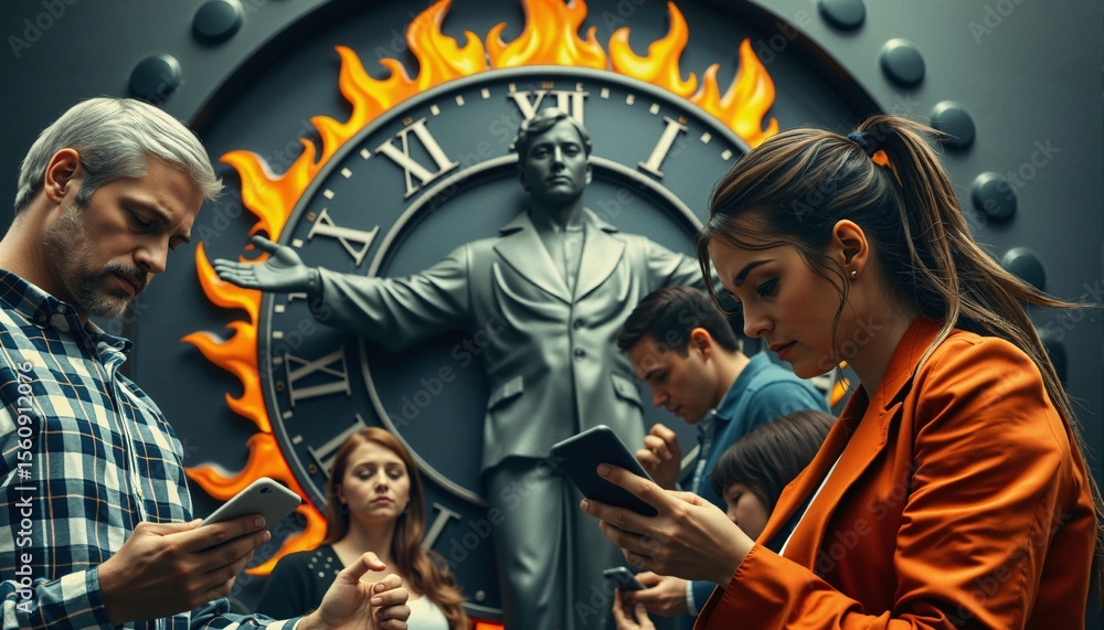 Obraz premium Time's Grip on Technology