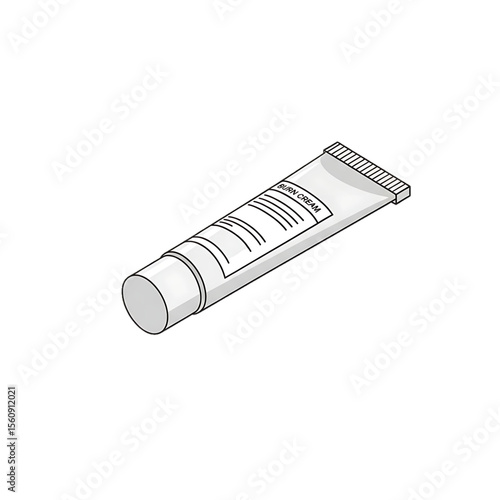 Medical cream or topical ointment tube.