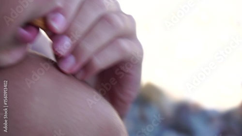 Wallpaper Mural Close Up of a Person Smoking a Cigarette Torontodigital.ca