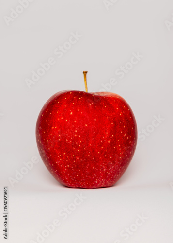 red apple on white background