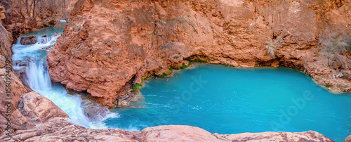 Quadro su tela Havasu Creek below Beaver Falls, Havasupai Indian Reservation, Arizona