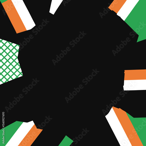 Abstract st patrick's day celebration background with irish flag elements