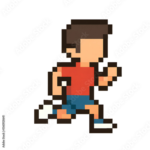 Running Pixel Boy Character

