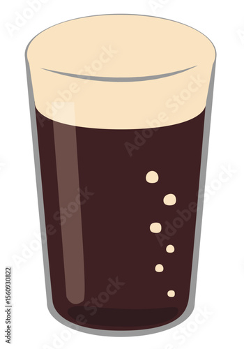 アルコール飲料_黒ビール（グラス）