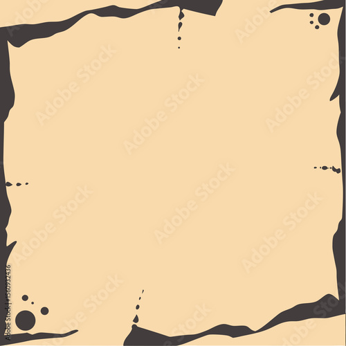 Decorative torn paper design with empty space for text or design