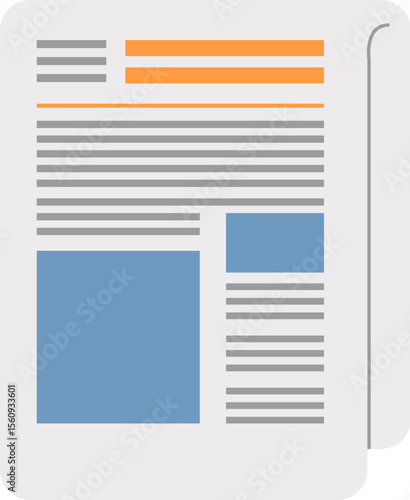 Flat Newspaper Layout 