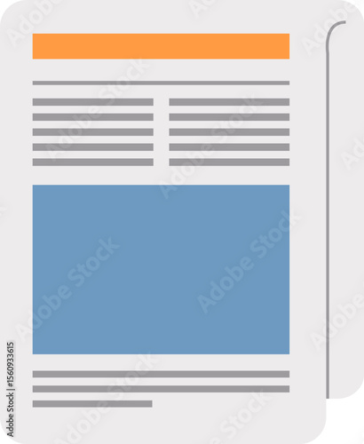 Flat Newspaper Layout 