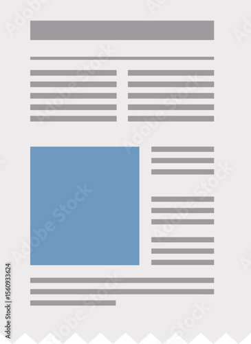 Flat Newspaper Layout 