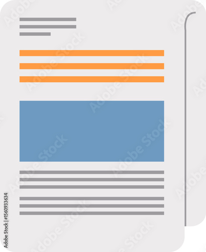 Flat Newspaper Layout 