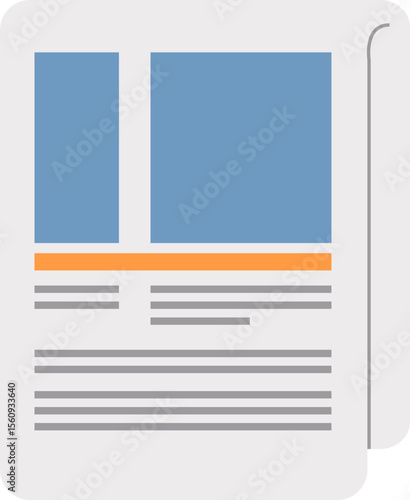 Flat Newspaper Layout 