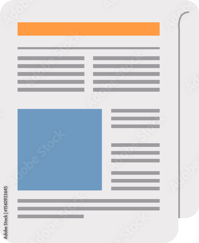 Flat Newspaper Layout 