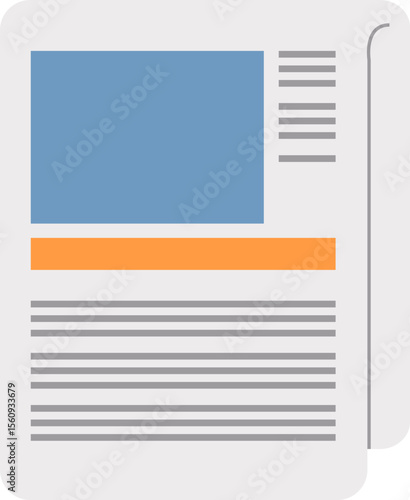 Flat Newspaper Layout 