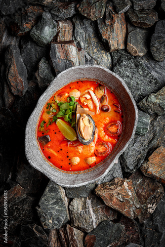 Tom Yum on stones