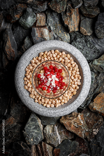 Redberry with Condensed Milk on stones