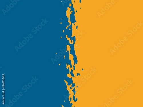 Abstract background with a vertical split between teal and gold, featuring an organic, textured divider.