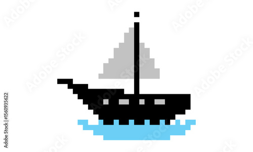 ship boat logo vector design illustration