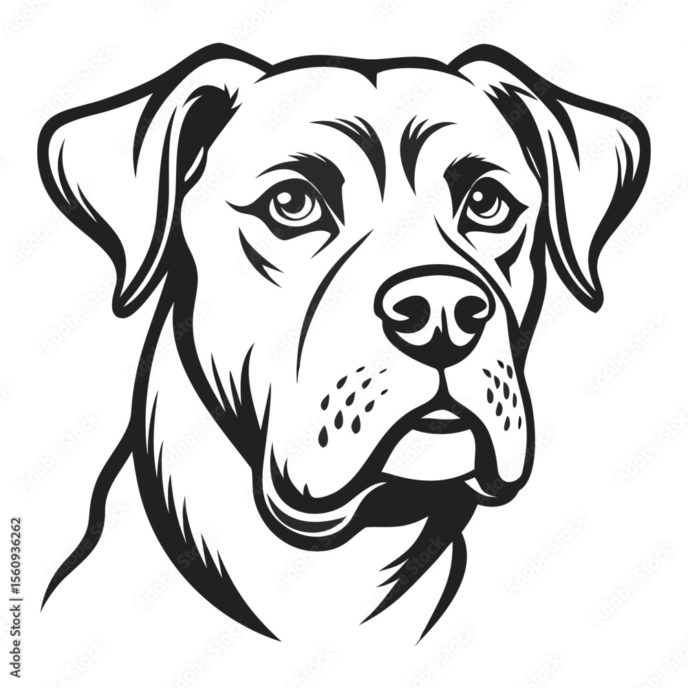 Fototapeta premium Cute Cartoon Vector Illustration of a Happy Dog