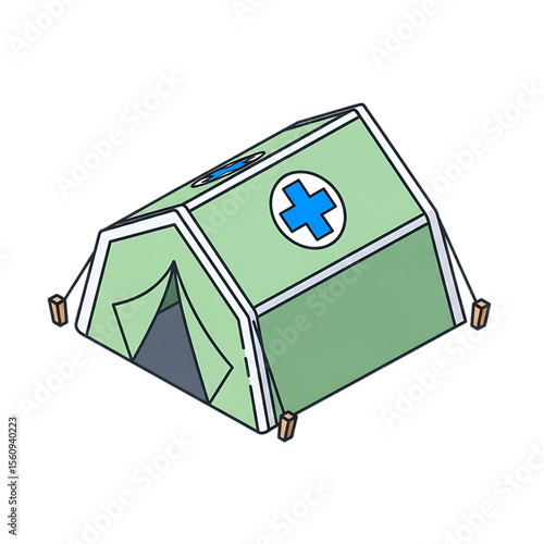 Emergency field medical tent for mobile healthcare services.