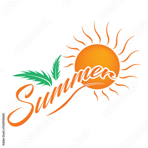 Sunny Beach Scene with Sea Animals and Bright Cartoon Design