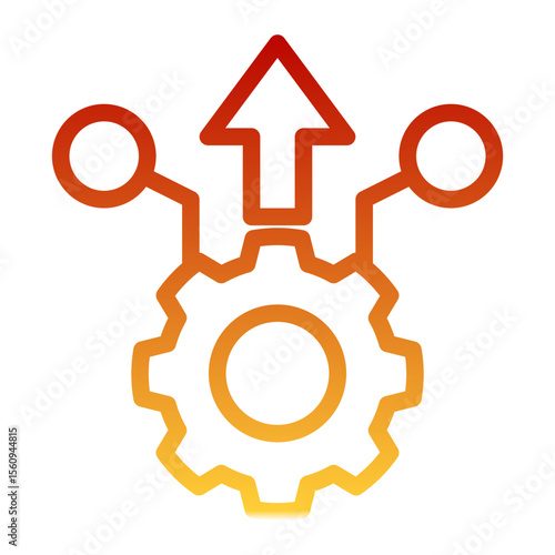 Workflow Efficiency Monitor from the Business Automation icon collection (Outline Gradient style)