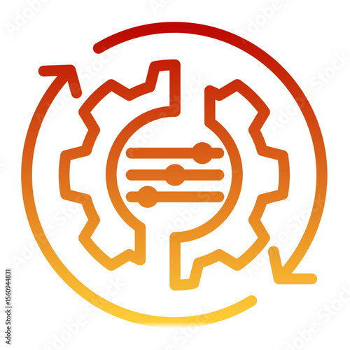 System Interconnection Module from the Business Automation icon collection (Outline Gradient style)