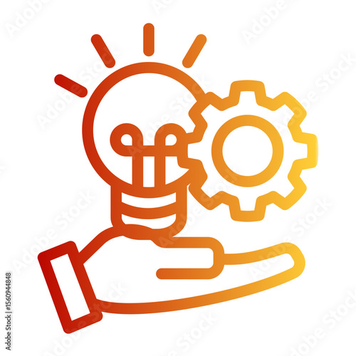 Innovative Problem Solver from the Business Automation icon collection (Outline Gradient style)