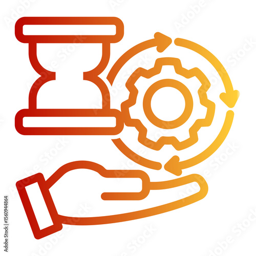 System Latency Monitor from the Business Automation icon collection (Outline Gradient style)
