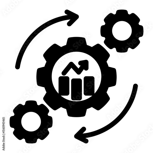 Smart Process Synchronization from the Business Automation icon collection (Solid style)