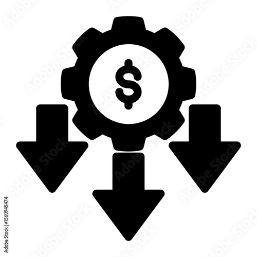 Cost Optimization Strategy from the Business Automation icon collection (Solid style)