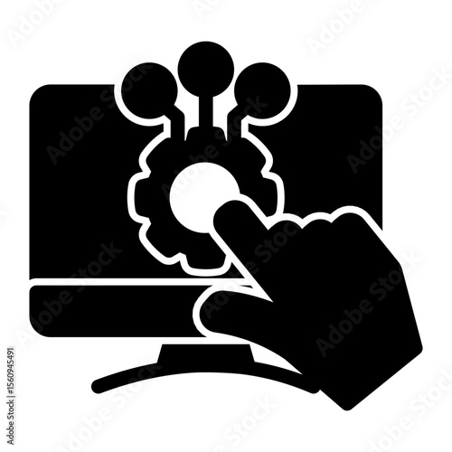 Interactive Control Panel from the Business Automation icon collection (Solid style)