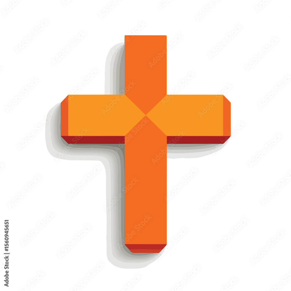 Obraz premium vector illustration of cros isolated in White Background, cros vector