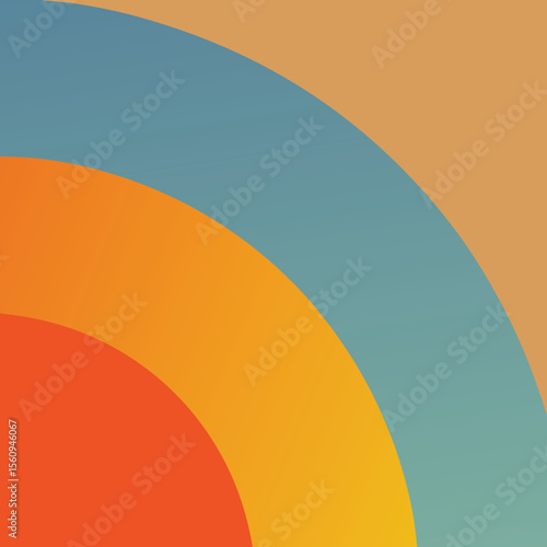 Abstract geometric composition with vibrant colors and transparent layering design