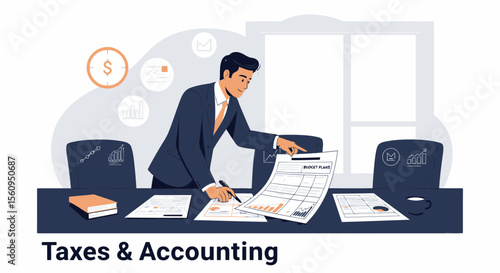 Financial Strategy Meeting Business Analysis Review Budget Planning in Office