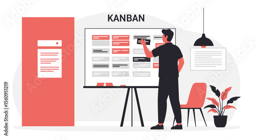 Kanban Board Meeting Visualizing Workflow With Agile Project Management Strategy