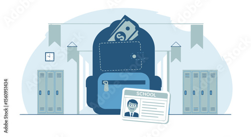 Concept Of Affording Education Back To School Expenses And Financial Aid