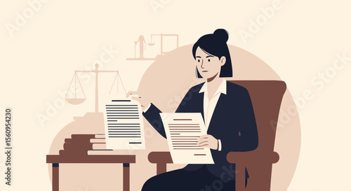 Serious Professional Reviewing Legal Documents In Office Setting