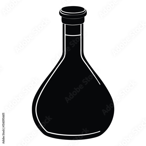 Chemist element isolated chemical reagent bottle on white backgrou