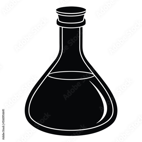 Chemist element isolated chemical reagent bottle on white backgrou