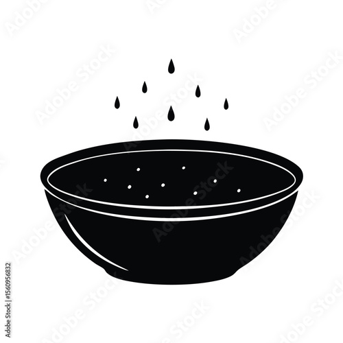 Chemist element isolated evaporating dish on white background